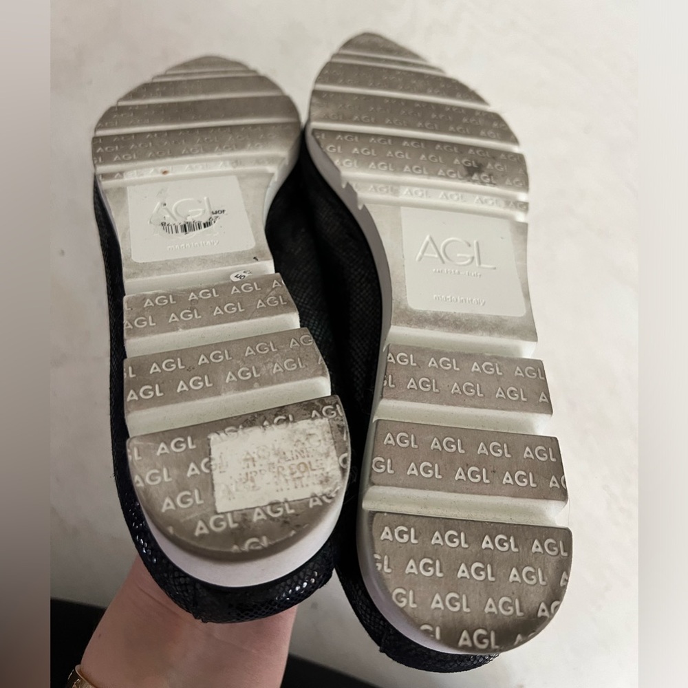 Agl Pointy Reptile Print Leather Pointy Sneaker S… - image 6